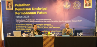 LRI UMS Gandeng Kemendikbud Ristek, Buat Pelatihan Penulisan Permohonan Paten