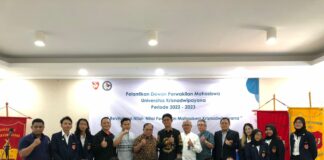 Lantik Pengurus DPM, Rektor Unkris Ingatkan Pentingnya Mahasiswa Belajar Politik