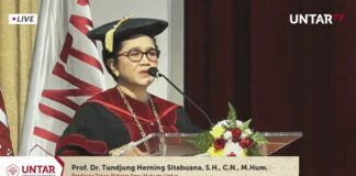 UNTAR Kukuhkan Tundjung Herning Sitabuana Sebagai Profesor Tetap Bidang Ilmu Hukum