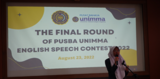 Pusba Unimma Gelar English Speech Contest