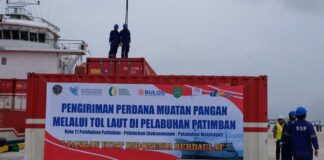 Kolaborasi BULOG-NFA-Kemenhub Lakukan Pengiriman Beras ke Provinsi Aceh Via Tol Laut