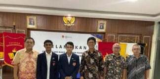 Rektor Lantik Pier Alexander dan Arafanggi sebagai Presiden/Wapres BEM Unkris Periode 2022-2023
