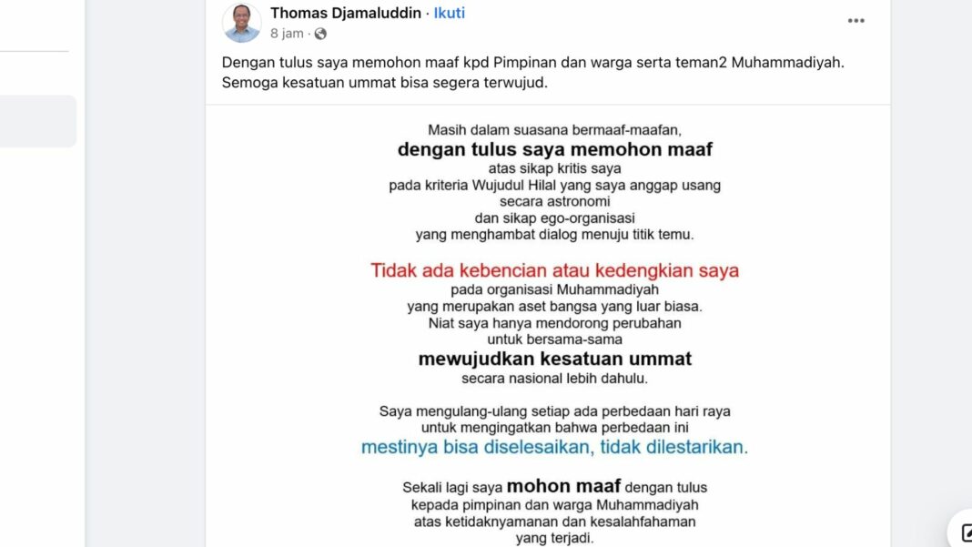 Dua Peneliti BRIN Minta Maaf Pada Warga Muhammadiyah