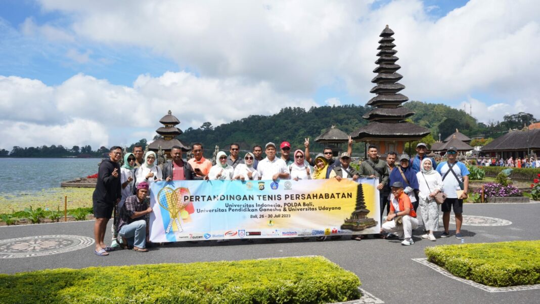 UI Gelar Tanding Tenis Persahabatan dengan Universitas Pendidikan Ganesha, Universitas Udayana dan Polda Bali