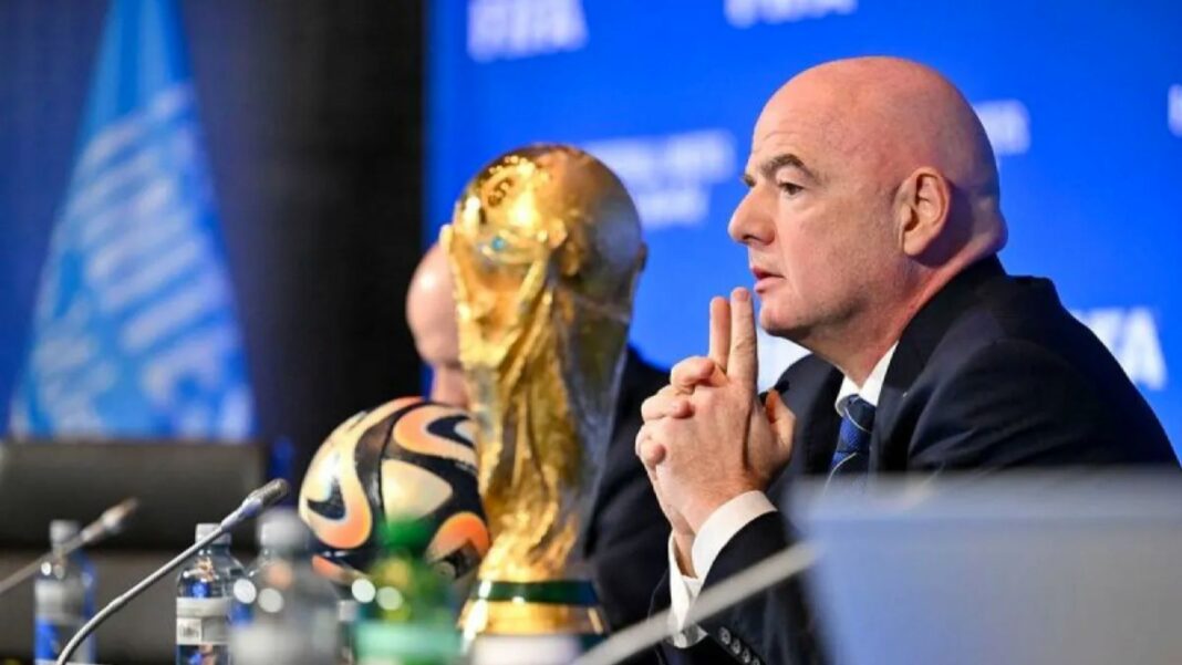 Presiden FIFA Gianni Infantino dalam Pertemuan Dewan Virtual FIFA di Zurich, Swiss pada 4 Oktober 2023. ANTARA/REUTERS/HO-FIFA//pri.