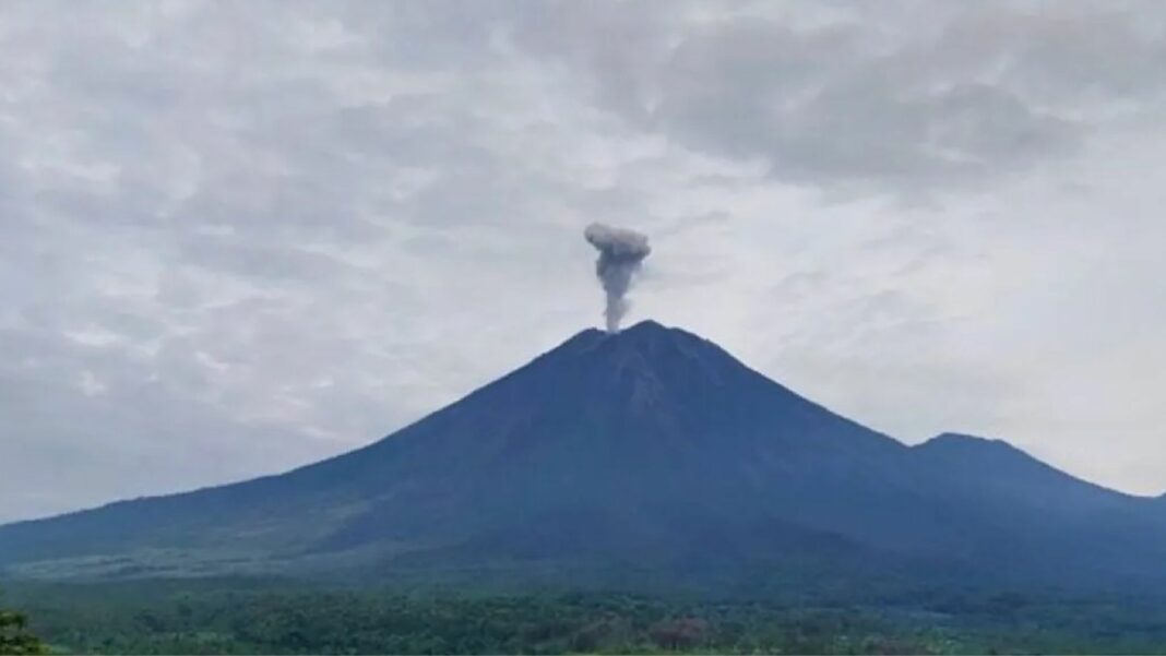 Gunung Semeru Erupsi Tiga Kali dalam Sehari, Kolom Letusan Capai 1 Kilometer