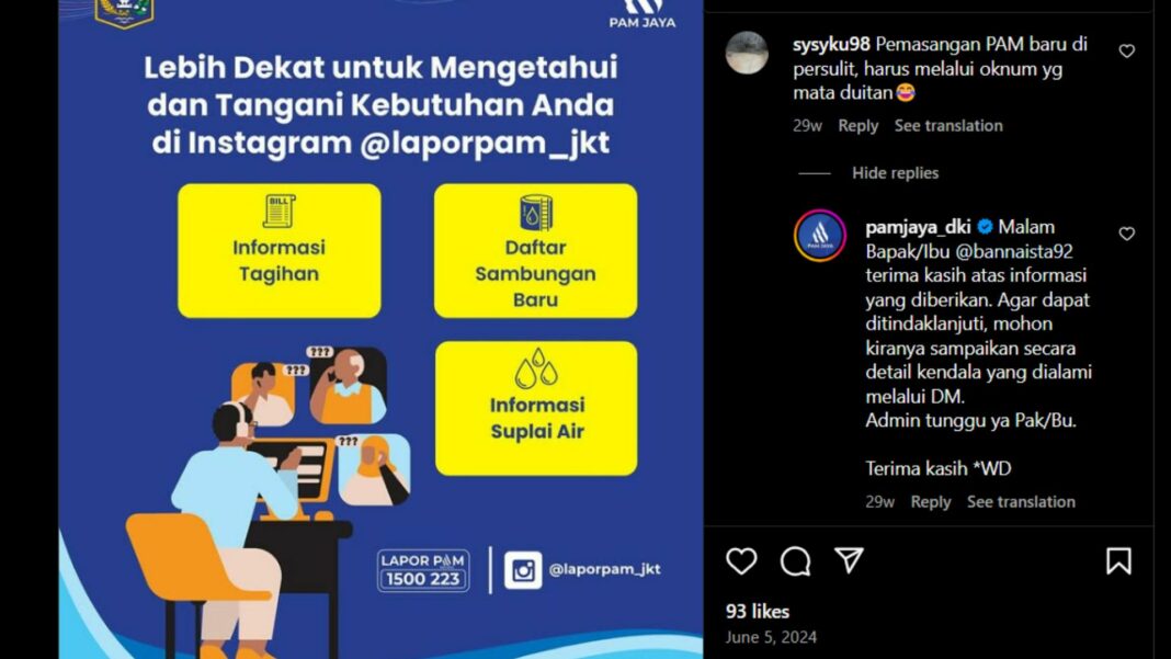 PAM Jaya dan Kementerian PUPR Luncurkan Program Sambungan Air Gratis untuk Warga Jakarta