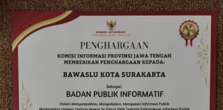Bawaslu Solo Kembali Raih Predikat Informatif Tahun 2025