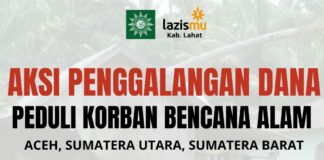 LazisMu Lahat dan Perguruan Muhammadiyah Himpun Rp5,2 Juta untuk Korban Banjir Bandang Aceh, Sumut, dan Sumbar