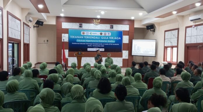 Edukasi Hipertensi dan Diabetes, SEKUTER Kolaborasi Kodim 0735 Surakarta