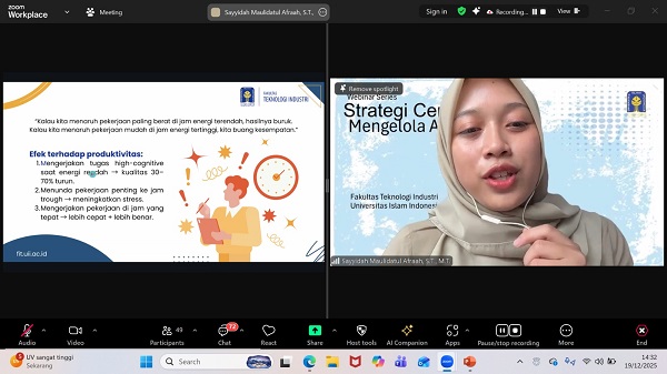 Sayyidah Maulidatul Afraah, ST, MT, Dosen Program Studi Manajemen Rekayasa FTI UII. (foto : istimewa)