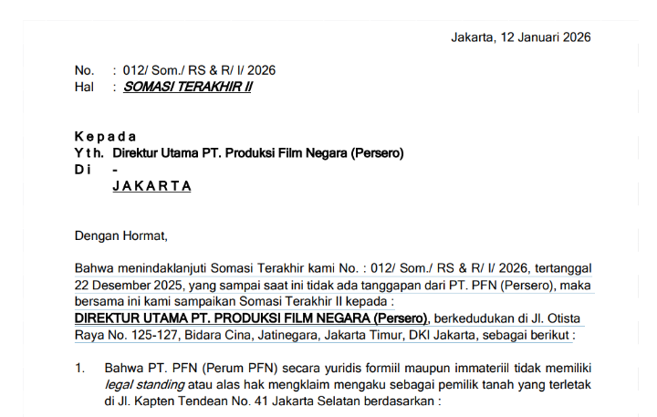Perjuangan Ahli Waris Bek Musa Terus Berlanjut