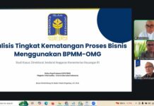 Alumni MI UII Ukur Tingkat Kematangan Proses Bisnis di Instansi Pemerintah Dicky Puja Pratama (tengah) didampingi Teduh Dirgahayu dan Ahmad Lutfi saat memaparkan hasil penelitian kepada wartawan secara virtual, Sabtu (28/2/2026). (foto : screenshotzoom/heri purwata)
