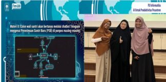 PJJ Informatika UII Bimbing Pesantren Gunakan AI untuk Efisiensi Administrasi Pemateri dan peserta pelatihan penggunaan AI untuk efisiensi administrasi Pesantren. (foto : istimewa)