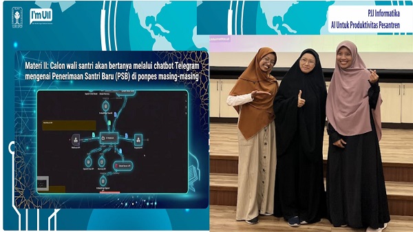 Pemateri dan peserta pelatihan penggunaan AI untuk efisiensi administrasi Pesantren. (foto : istimewa)