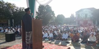 Ribuan Jemaah Padati Salat Id di Mangkunegaran