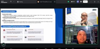 Kolaborasi Metode Live Forensics dan D4I Dapat Atasi Serangan DDoS IPv6 Frendi Yusroni (bawah) dan Ahmad Luthfi saat menyampaikan hasil penelitian kepada wartawan secara virtual, Selasa (28/4/2026). (foto : istimewa)