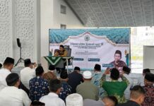 Lautan 5.000 Jamaah Padati Masjid Al-Bakrie, Silaturahim Syawal Muhammadiyah Bandar Lampung Menggema