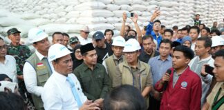 Kunjungan Menteri Pertanian Andi Amran Sulaiman di Gudang BULOG Jawa Timur, Dirut BULOG: Pastikan Stok Beras Nasional Aman