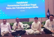 Halal Bihalal bersama Media, Menteri Brian Berharap Isu Saintek dan Pendidikan Jadi Tren Informasi Utama