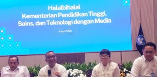 Halal Bihalal bersama Media, Menteri Brian Berharap Isu Saintek dan Pendidikan Jadi Tren Informasi Utama