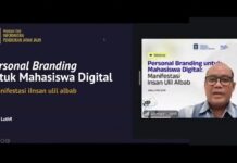 Personal Branding Mahasiswa Harus Memberikan Kontribusi Positif Ahmad Luthfi saat menyampaikan materi webinar Personal Branding untuk Mahasiswa Digital,' Sabtu (9/5/2026). (foto : istimewa)