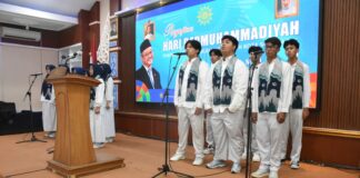 Paduan Suara SMA Muhammadiyah PK Kottabarat Tampil di Hadapan Menteri