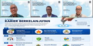 Adityanto Prayogo Berbagi Tips Keberhasilan Karier Berkelanjutan di UII Kiri ke kanan: R Teduh Dirgahayu, Adityanto Prayogo, dan Dr Ahmad Luthfi, Manajer Akademik Keilmuan Magister Informatika FTI UII saat menyampaikan materi Kuliah Umum, Sabtu (20/6/2026). (foto : istimewa)
