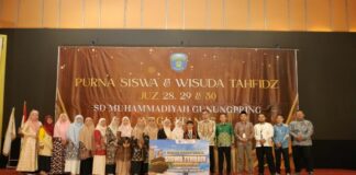 126 Siswa SD Muhammadiyah Gunungpring Ikuti Purna Siswa dan Wisuda Tahfidz, Satu Siswa Raih Hadiah Umroh Gratis