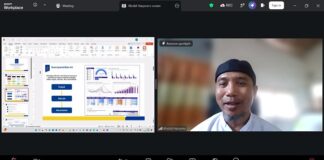 Inteligen Bisnis Admisi Melahirkan Keputusan Berdasarkan Data Kholid Haryono saat memaparkan hasil penelitian desertasi kepada wartawan secara virtual, Jumat (31/7/2026). (foto : istimewa)