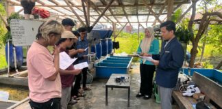 UMS Pasang IoT Pantau Kualitas Air Kolam Nila