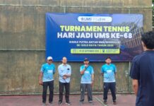 Turnamen Tenis HUT ke-68 UMS Diikuti 18 Siswa
