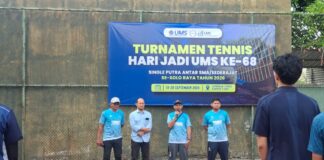 Turnamen Tenis HUT ke-68 UMS Diikuti 18 Siswa