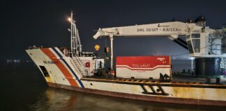 Hari ke-12 SAR KMP Virgo Transport 8, Kemenhub Kirim KN Kunyit Angkut Reefer Container ke Ring 1 Area Operasi