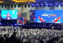 Mahasiswa Baru UAD Terbitkan Buku ‘Gagasan Keilmuan Menuju Transformasi Berkemajuan’ Rektor UAD, Prof Dr Muchlas saat menyampaikan sambutan pada P2K di JEC Yogyakarta, Selasa (15/9/2026). (foto : heri purwata)