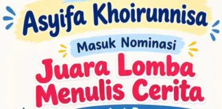 Asyifa Khoirunnisa, Siswi SDN 13 Lahat, Masuk Nominasi Juara Lomba Menulis Cerita Tingkat Provinsi, Wabub : “MasyaAllah” 