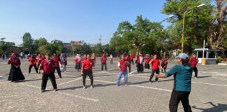 K3S Pasarkliwon Perkuat Sinergi Kepala Sekolah Lewat Senam Bersama