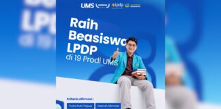 Kuliah S2 dan S3 di UMS, Ini 19 Pilihan Prodi Beasiswa LPDP