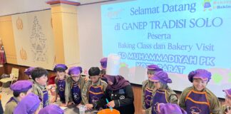 Belajar Ekonomi di Pabrik, 66 Murid SD Muhammadiyah PK Solo Kunjungi Roti Ganep’s
